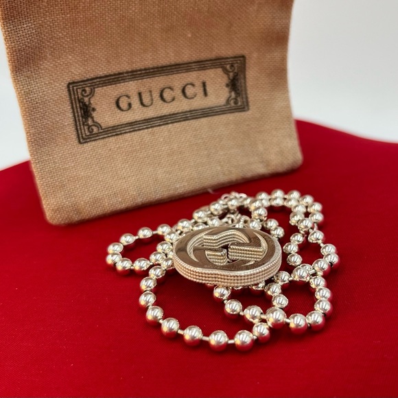 GUCCI INTERLOCKING G NECKLACE IN SILVER - Picture 5 of 7